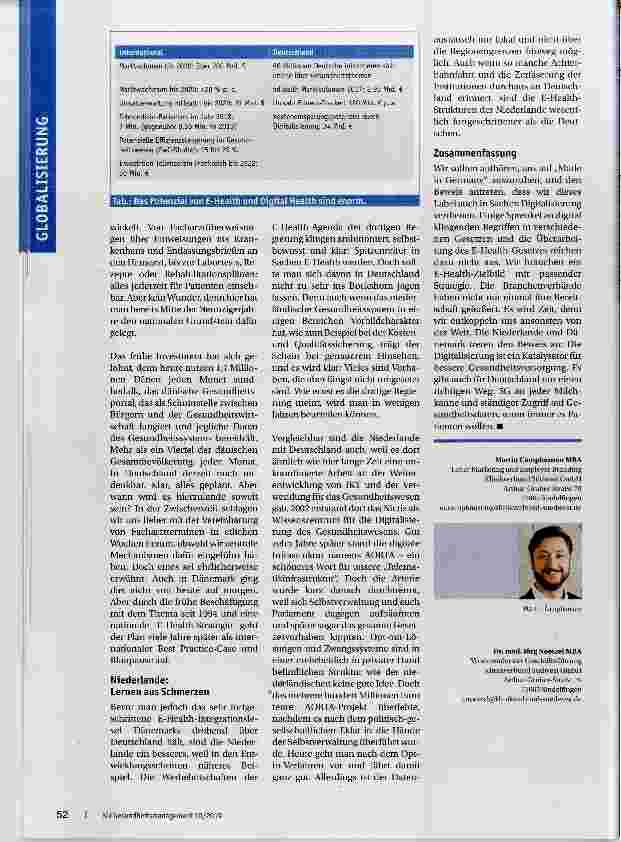 Vorschauseite 3: E-Health: Von den Nachbarn lernen