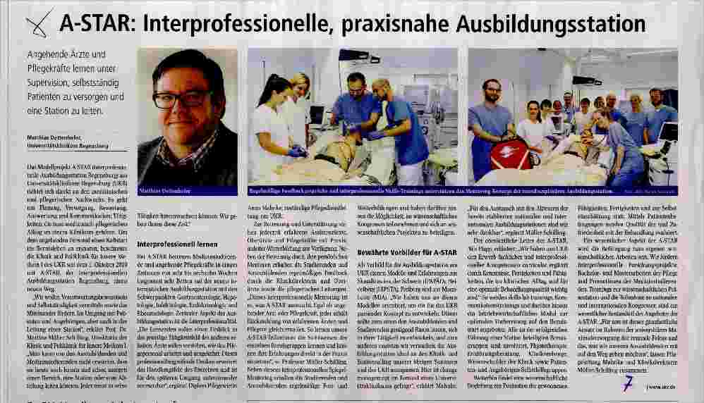 Vorschauseite 1: A-STAR: Interprofessionelle, praxisnahe Ausbildungsstation