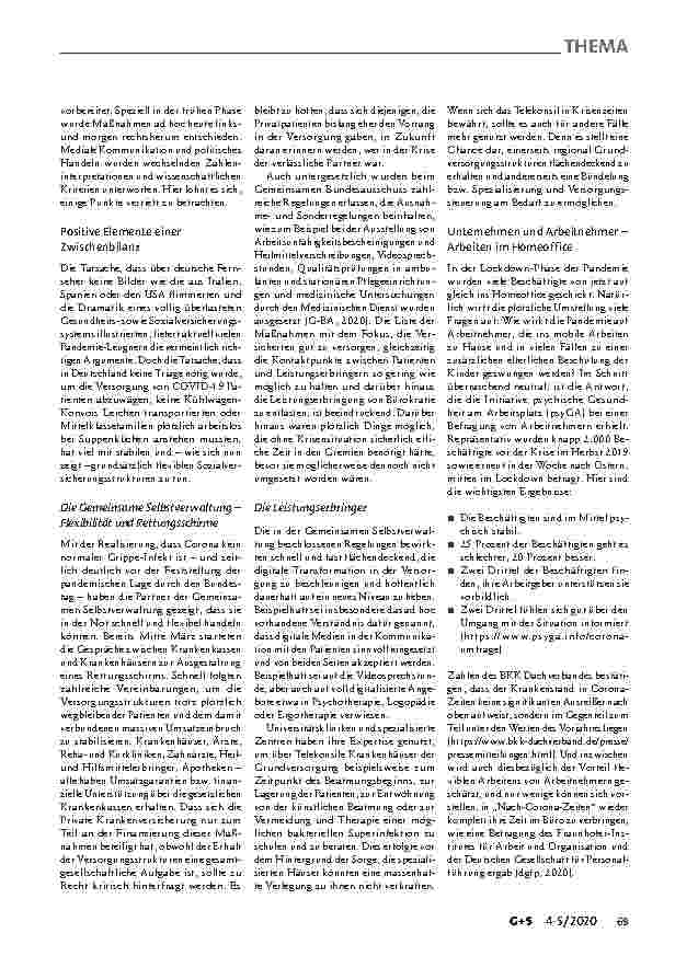 Vorschauseite 3: Unter dem Corona-Brennglas: Erste Lehren aus der Pandemie