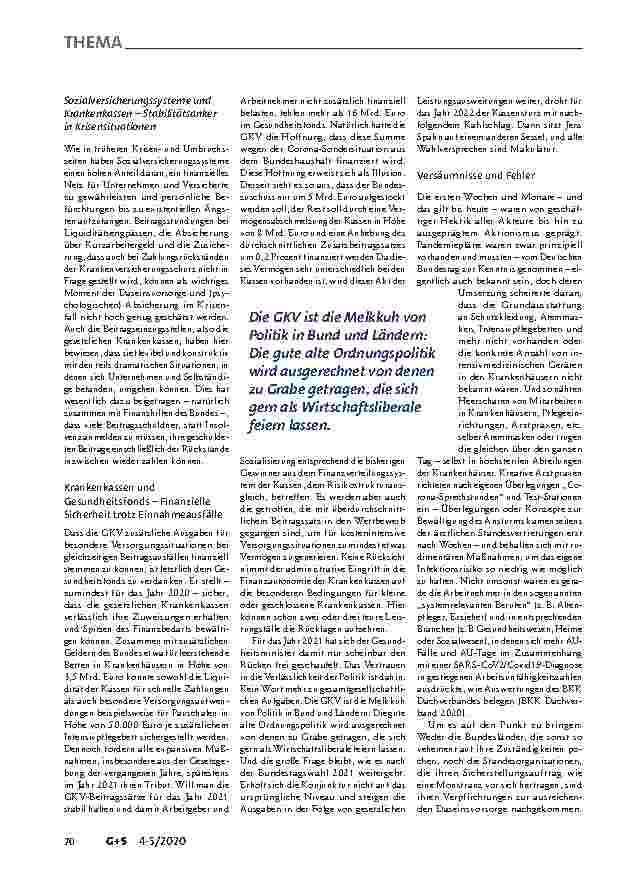 Vorschauseite 4: Unter dem Corona-Brennglas: Erste Lehren aus der Pandemie