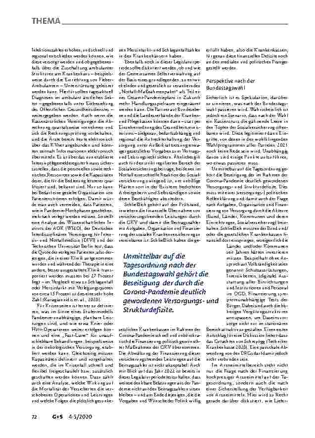 Vorschauseite 6: Unter dem Corona-Brennglas: Erste Lehren aus der Pandemie