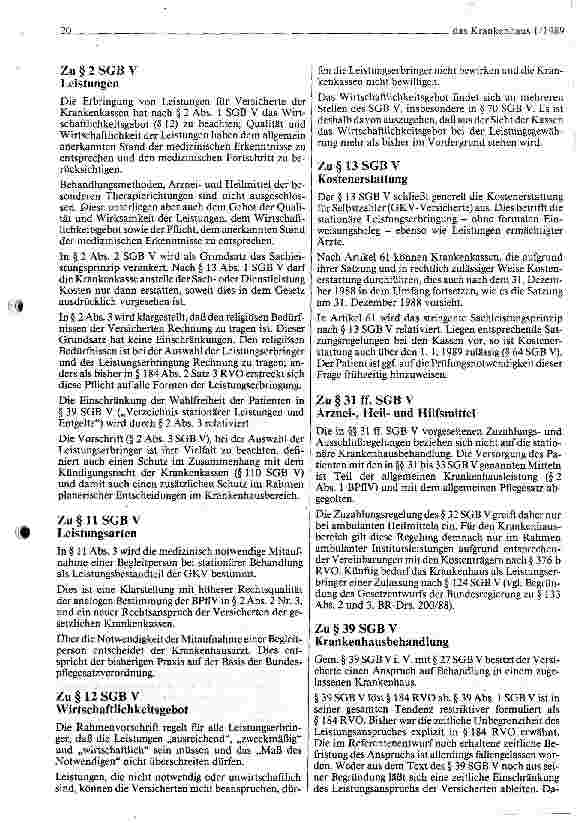 Vorschauseite 2: Erste Hinweise zu den wichtigsten krankenhausbezogenen Paragraphen des Gesundheitsreformgesetzes (GRG)