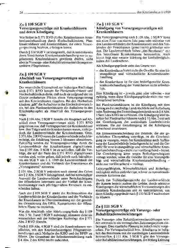 Vorschauseite 6: Erste Hinweise zu den wichtigsten krankenhausbezogenen Paragraphen des Gesundheitsreformgesetzes (GRG)