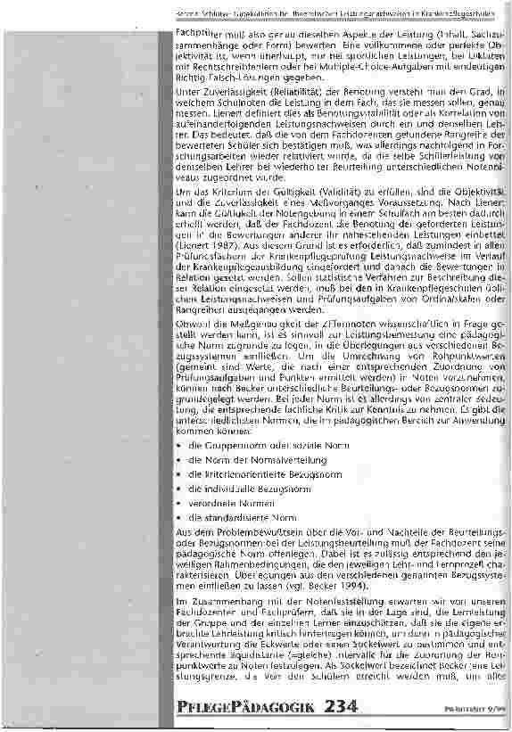 Vorschauseite 3: Gütekriterien bei theoretischen Leistungsnachweisen in Krankenpflegeschulen