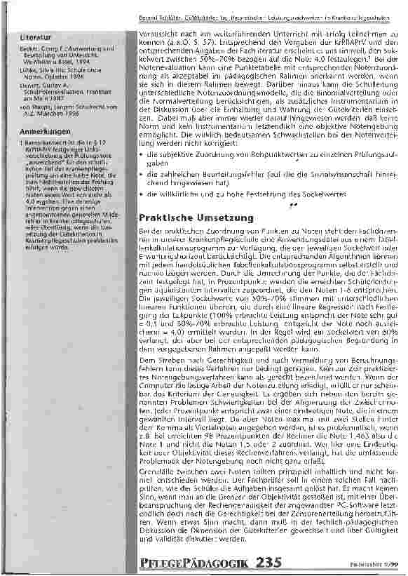 Vorschauseite 4: Gütekriterien bei theoretischen Leistungsnachweisen in Krankenpflegeschulen