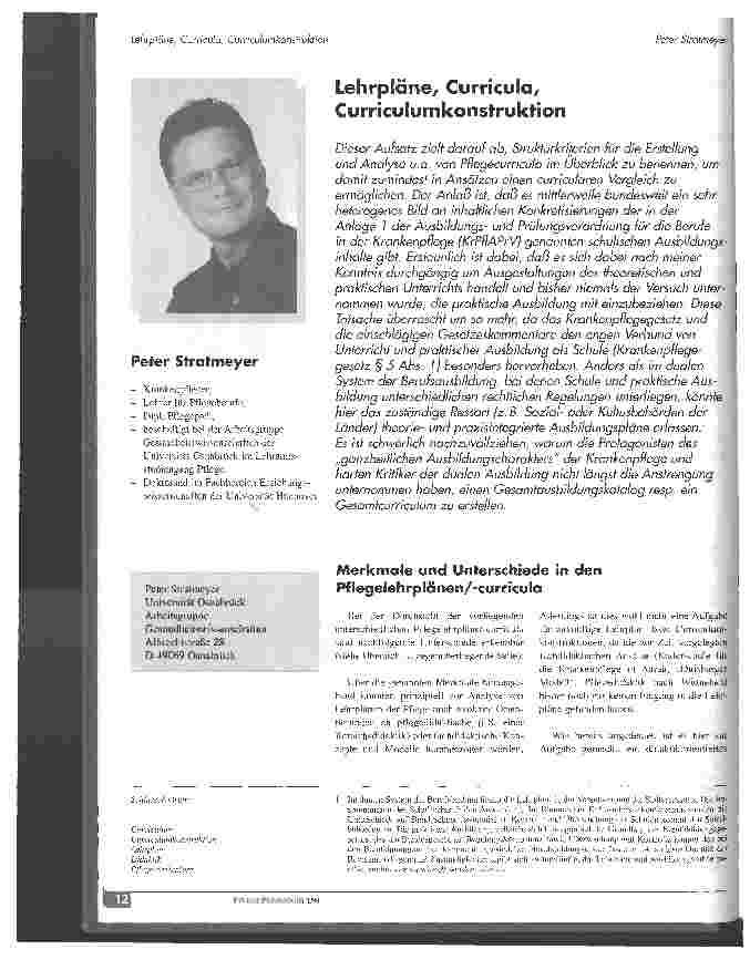 Vorschauseite 1: Lehrpläne, Curricula, Curriculumskonstruktion