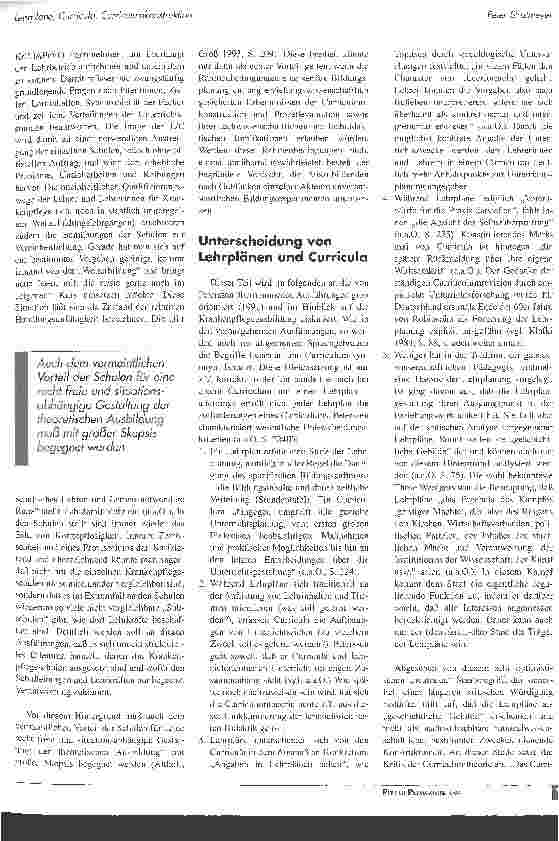 Vorschauseite 4: Lehrpläne, Curricula, Curriculumskonstruktion