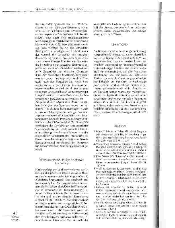 Vorschauseite 2: NEUE TRENDS IN DER BEATMUNG NOISY VENTILATION?