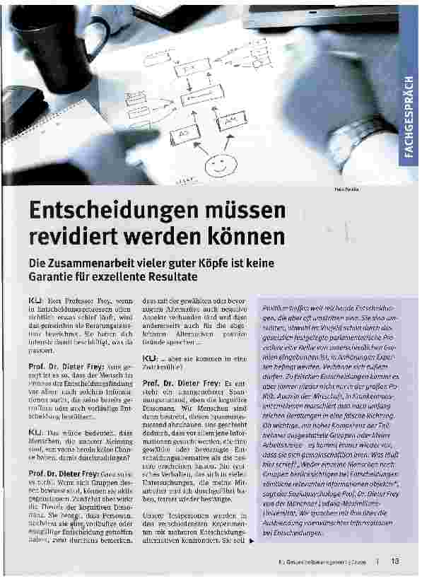 Vorschauseite 1: Entscheidungen müssen revidiert werden können
