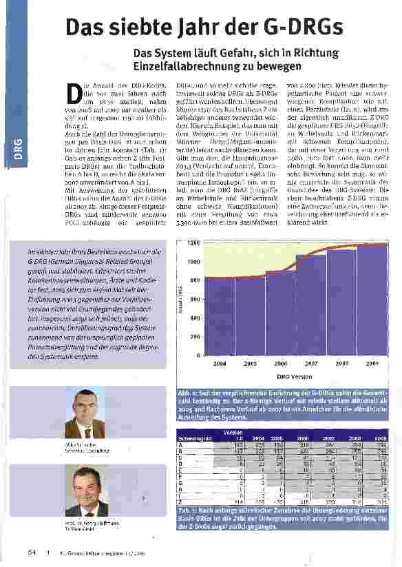 Vorschauseite 1: Das siebte Jahr der G-DRGs