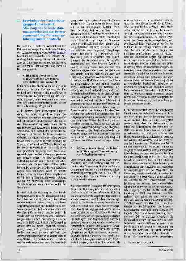 Vorschauseite 2: Der interdisziplinäre Diskussionsprozess des Bundesministeriums der Justiz und für Verbraucherschutz „Selbstbestimmung und Qualität im Betreuungsrecht“ Erste Ergebnisse