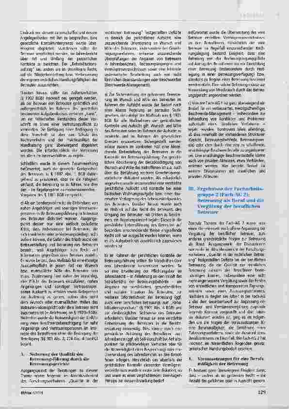 Vorschauseite 3: Der interdisziplinäre Diskussionsprozess des Bundesministeriums der Justiz und für Verbraucherschutz „Selbstbestimmung und Qualität im Betreuungsrecht“ Erste Ergebnisse