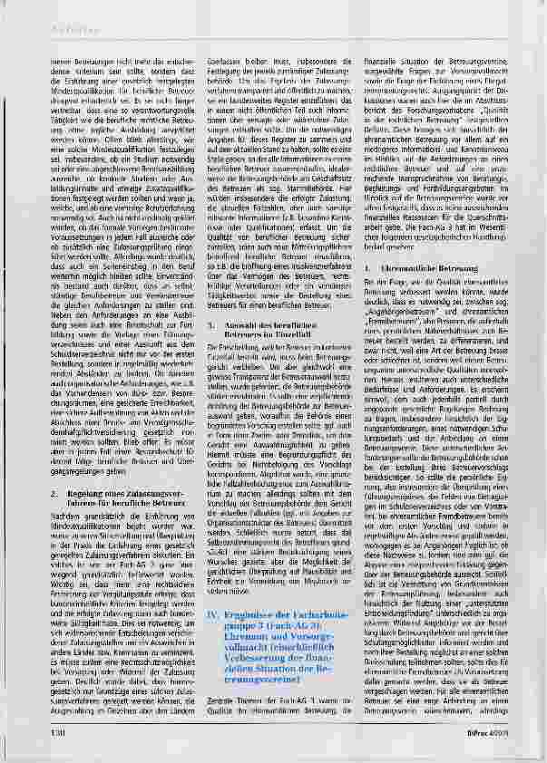 Vorschauseite 4: Der interdisziplinäre Diskussionsprozess des Bundesministeriums der Justiz und für Verbraucherschutz „Selbstbestimmung und Qualität im Betreuungsrecht“ Erste Ergebnisse