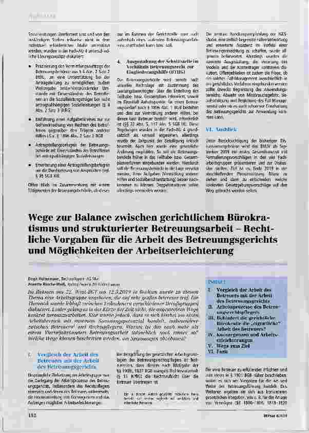 Vorschauseite 6: Der interdisziplinäre Diskussionsprozess des Bundesministeriums der Justiz und für Verbraucherschutz „Selbstbestimmung und Qualität im Betreuungsrecht“ Erste Ergebnisse