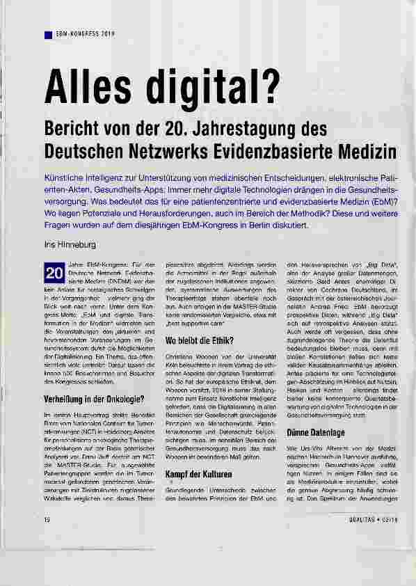 Vorschauseite 1: Alles digital?