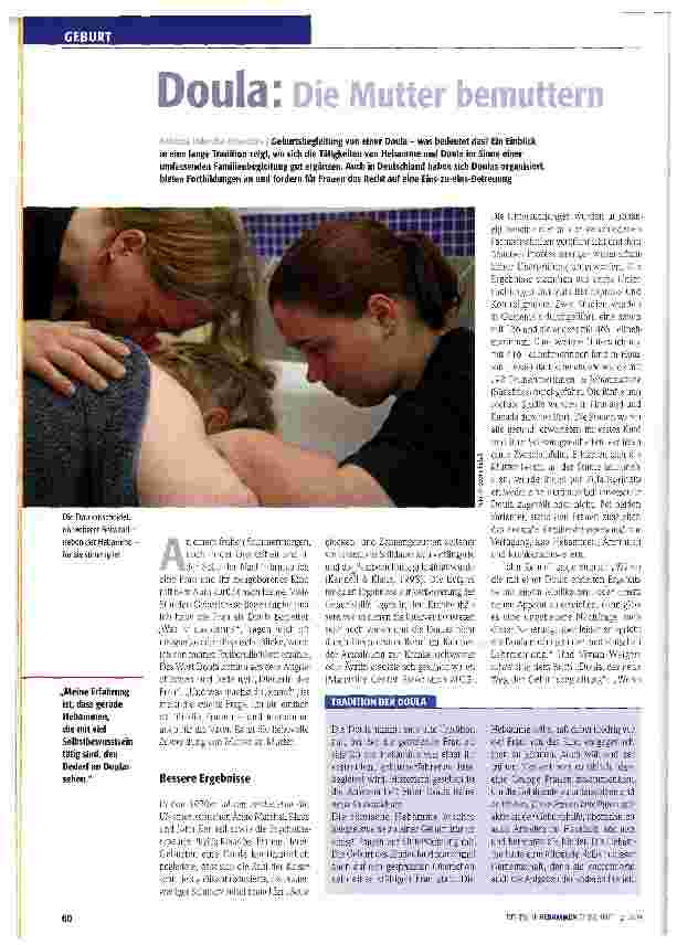 Vorschauseite 1: Doula: Die Mutter bemuttern