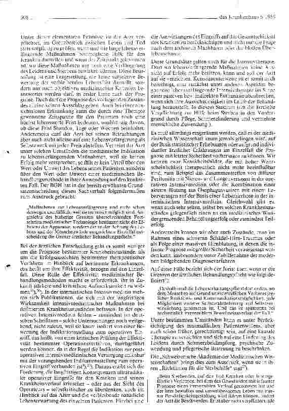 Vorschauseite 4: Grenzen der Medizin - Grenzen der Krankenhausversorgung - aus ärztlicher Sicht