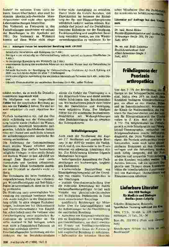 Vorschauseite 2: Die aseptische Bereitung Zur Praxis der Krankenhaushygiene
