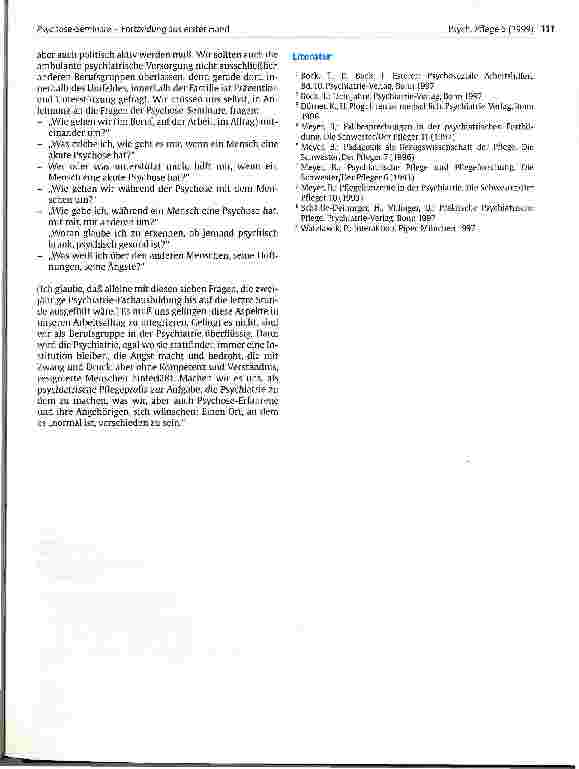 Vorschauseite 6: Psychose-Seminare - Fortbildung aus erster Hand