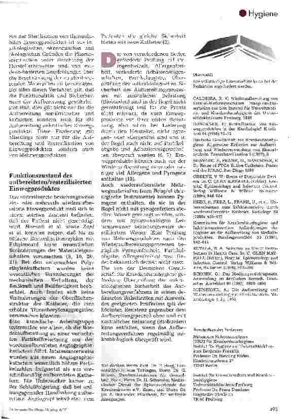 Vorschauseite 3: Aufbereitung und Resterilisation von Einwegprodukten