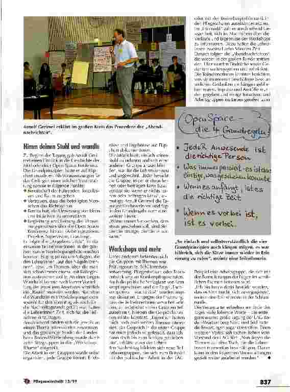 Vorschauseite 2: Das Erfolgsgeheimnis sind die Pausengespräche Tagung der Lehrerinnen und Lehrer für Pflegeberufe