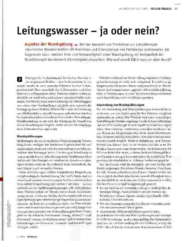 Vorschauseite 2: Leitungswasser - ja oder nein?
