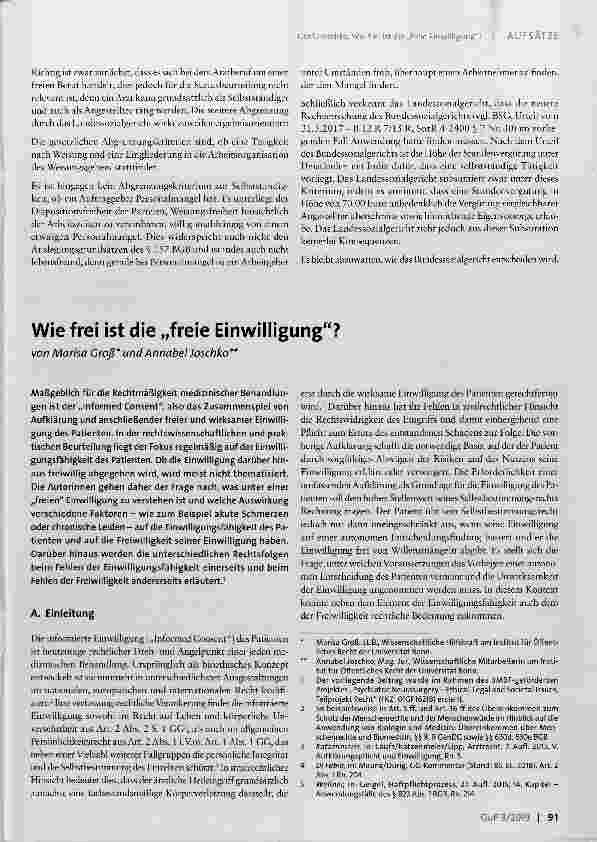 Vorschauseite 1: Wie frei ist die „freie Einwilligung?