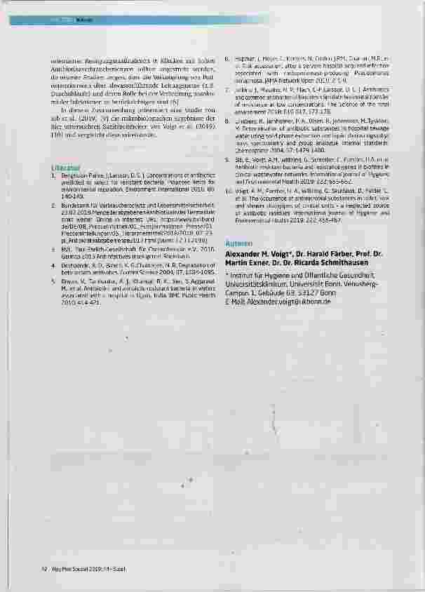 Vorschauseite 3: Das Vorkommen antibiotisch wirksamer Substanzen in Toiletten-, Waschbeckenund Duschabflüssen