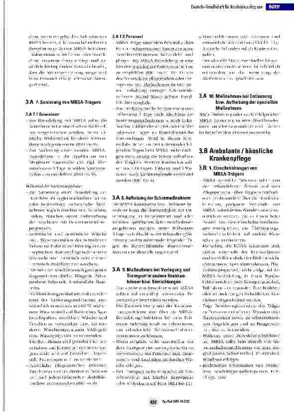 Vorschauseite 4: Maßnahmenplan für MRSA in Gesundheitseinrichtungen