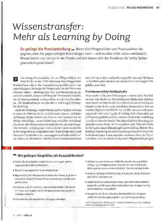 Vorschauseite 2: Wissenstransfer: Mehr als learning by Doing