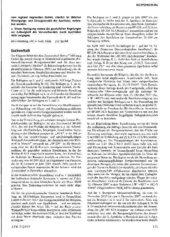Vorschauseite 2: Herstellung im Rahmen des üblichen Apothekenbetriebs