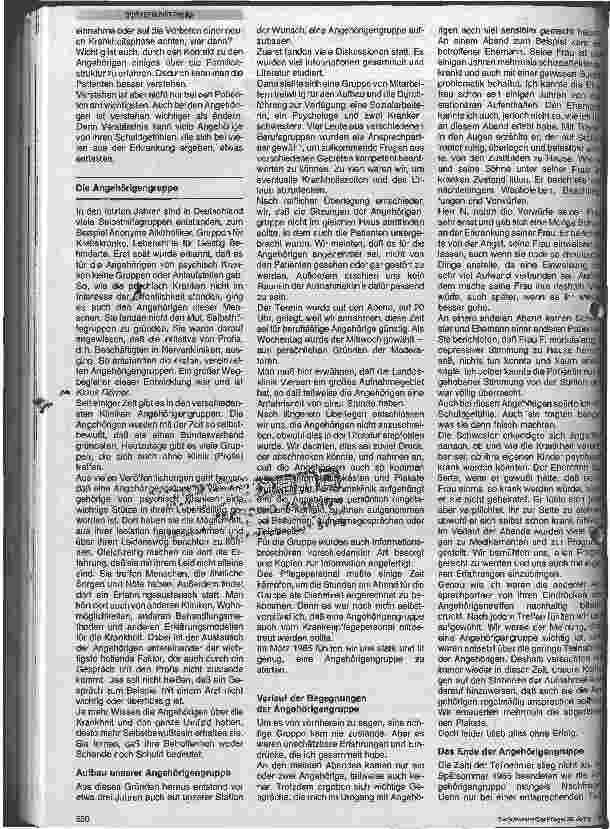 Vorschauseite 5: Psychiatrie: Umgang mit Angehörigen Aufbau einer Angehörigengruppe