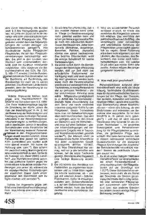 Vorschauseite 3: Zum Pflegenotstand in der stationären Altenhilfe