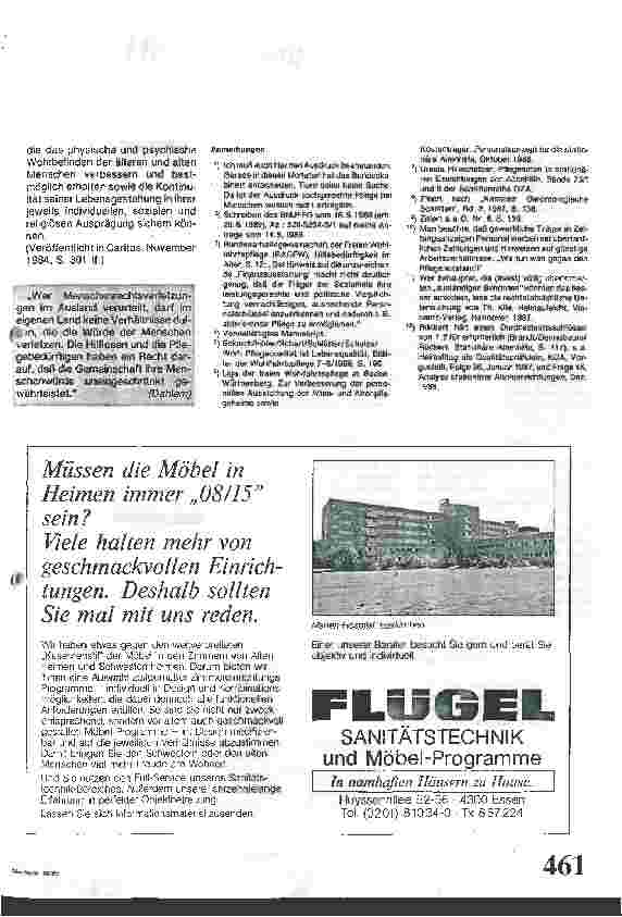 Vorschauseite 5: Zum Pflegenotstand in der stationären Altenhilfe