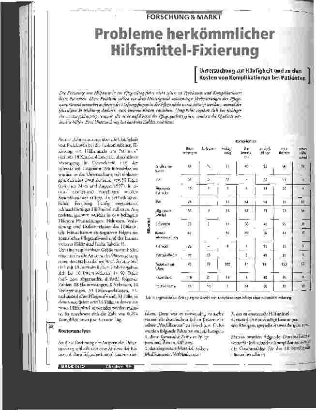 Vorschauseite 1: Probleme herkömmlicher Hilfsmittel-Fixierung