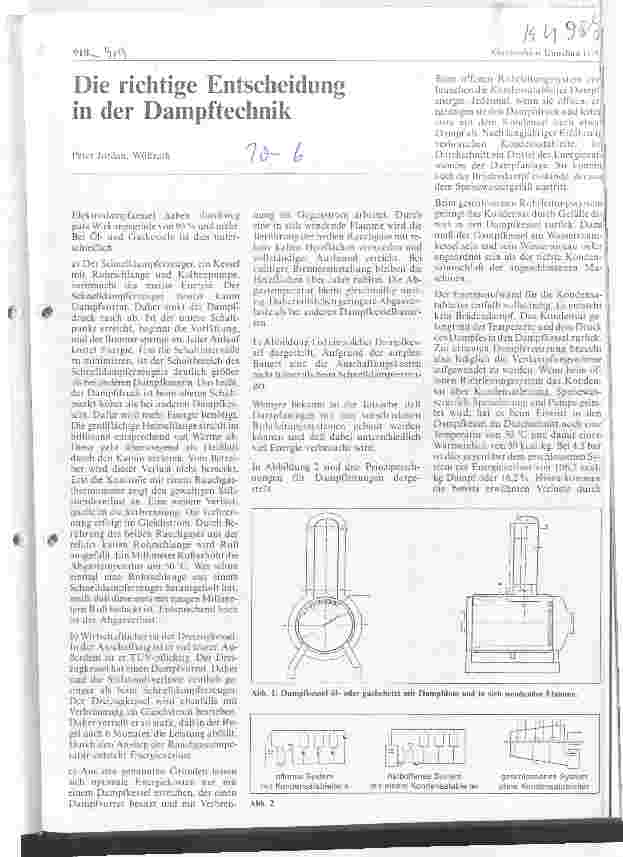 Vorschauseite 1: Die richtige Entscheidung in der Dampftechnik