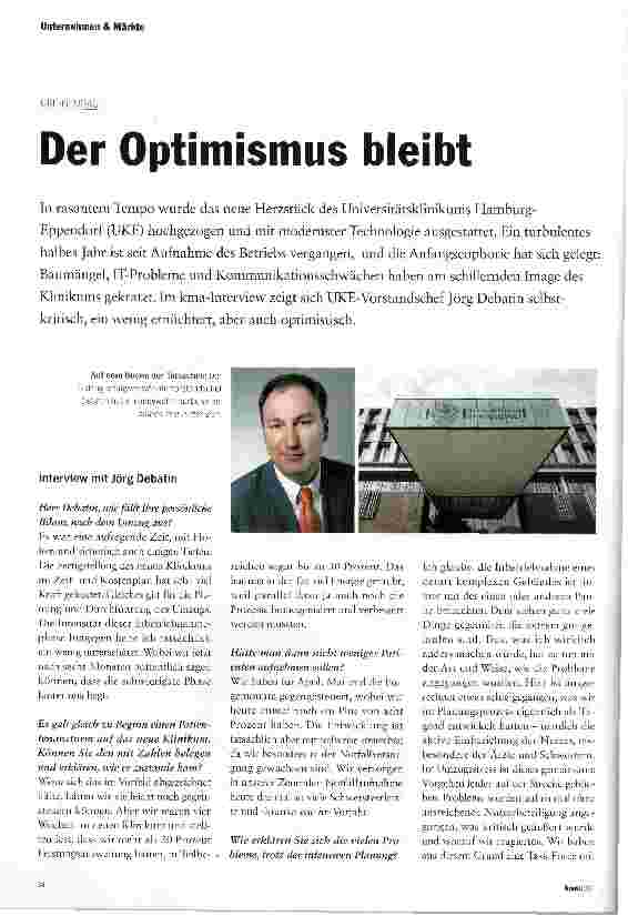 Vorschauseite 1: Der Optimismus bleibt