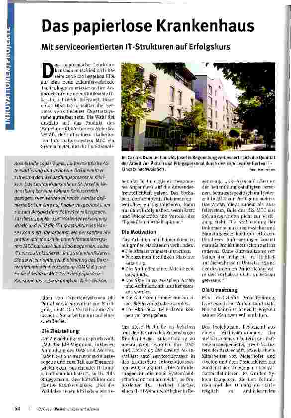 Vorschauseite 1: Das papierlose Krankenhaus