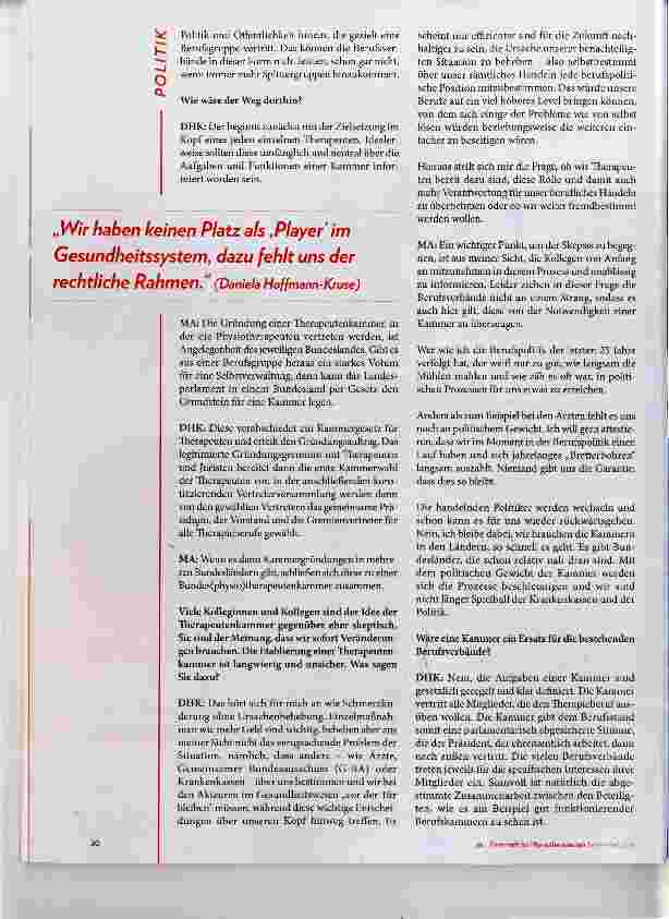 Vorschauseite 3: Warum wir eine Therapeutenkammer brauchen