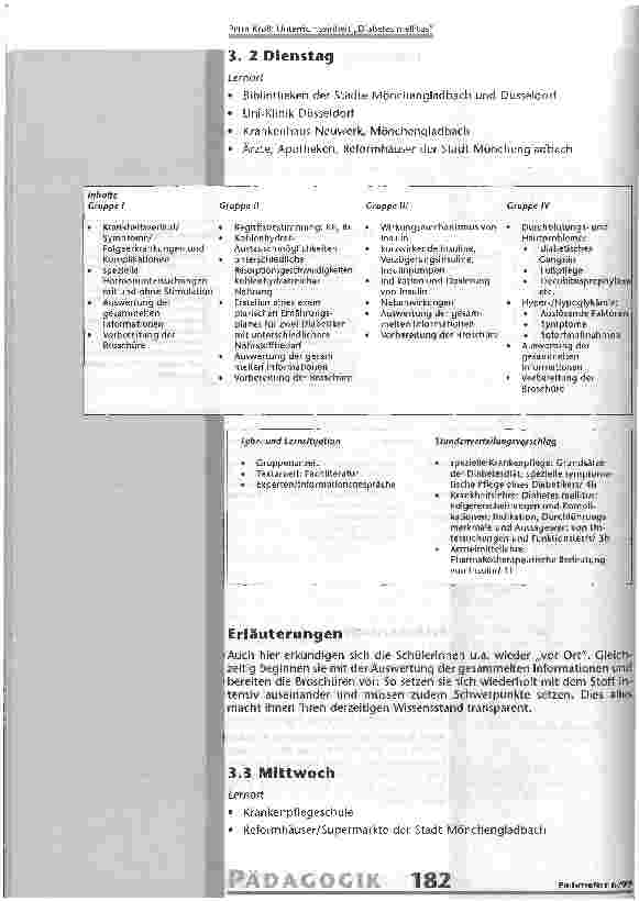 Vorschauseite 4: Unterrichtseinheit Diabetes mellitus