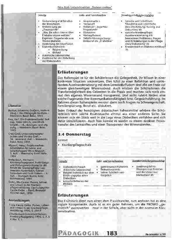Vorschauseite 5: Unterrichtseinheit Diabetes mellitus