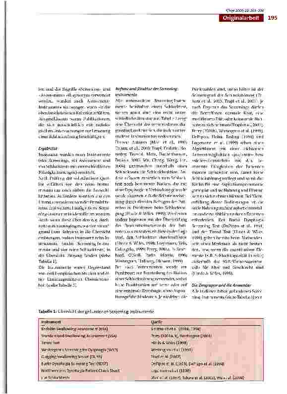 Vorschauseite 3: Screening-Verfahren zur Identifikation einer Dysphagie bei älteren Menschen -Ein systematischer Literaturüberblick
