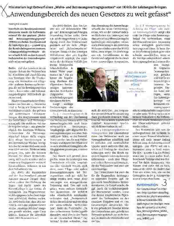 Vorschauseite 1: Anwendungsbereich des neuen Gesetzes zu weit gefasst