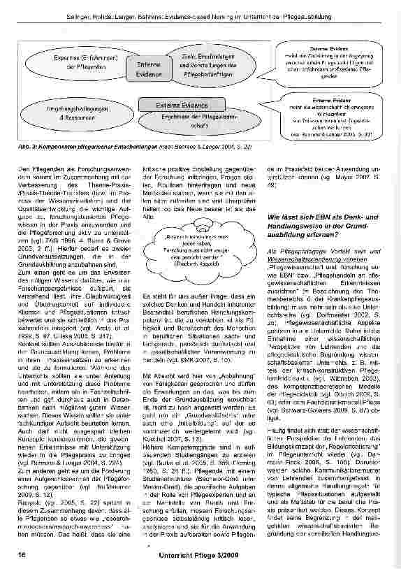 Vorschauseite 3: Evidence-based Nursing (EBN) im Unterricht der Pflegeausbildung - Anspruch und Möglichkeiten