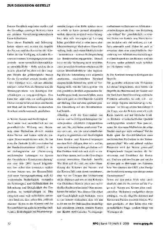 Vorschauseite 4: Kosten-Nutzen-Bewertungen in der Gesetzlichen Krankenversicherung