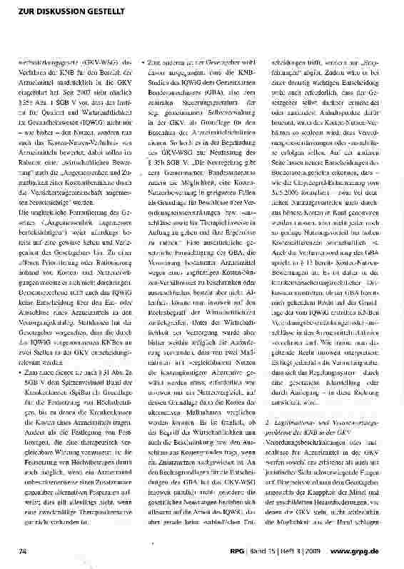 Vorschauseite 6: Kosten-Nutzen-Bewertungen in der Gesetzlichen Krankenversicherung