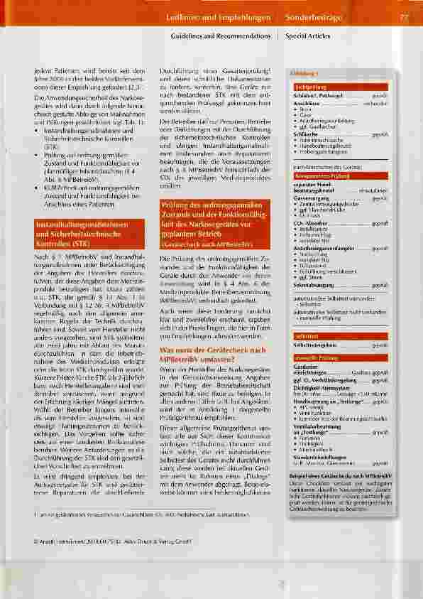 Vorschauseite 3: Funktionsprüfung des Narkosegerätes zur Gewährleistung der Patientensicherheit