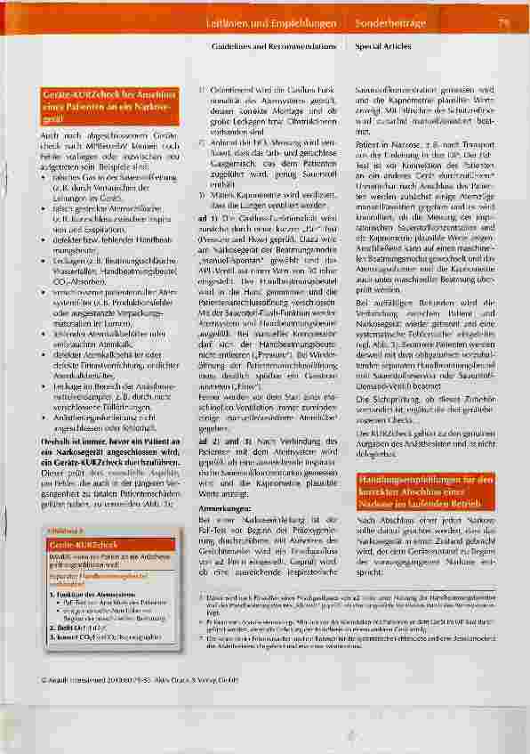 Vorschauseite 5: Funktionsprüfung des Narkosegerätes zur Gewährleistung der Patientensicherheit
