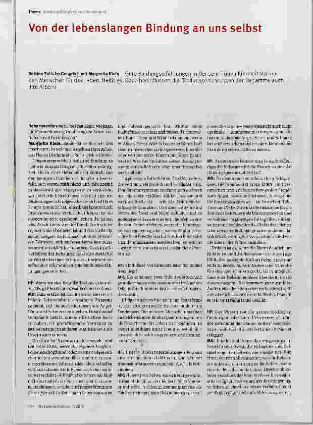 Vorschauseite 1: Von der lebenslangen Bindung an uns selbst