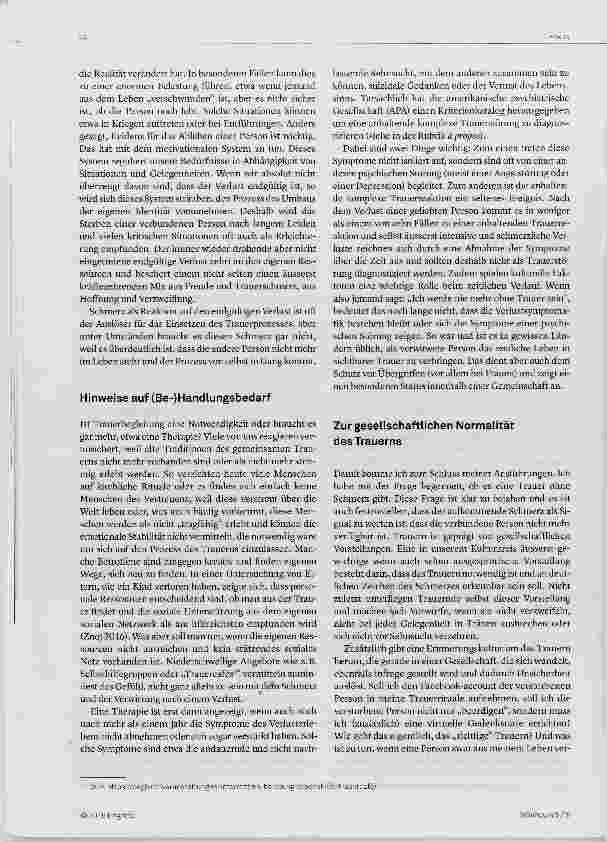 Vorschauseite 4: Was tun, wenn man nicht trauert?